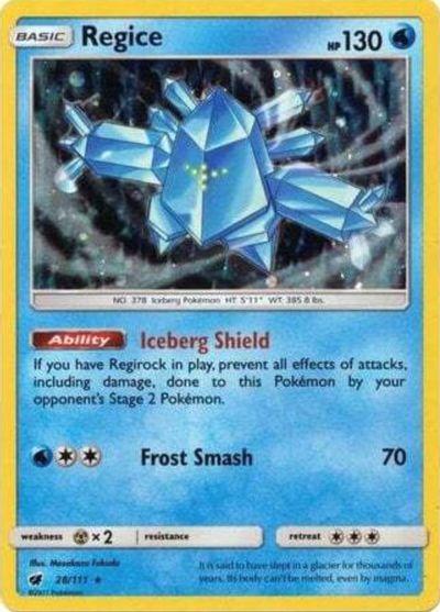 Regice - 28/111 (Cosmos Holo)
