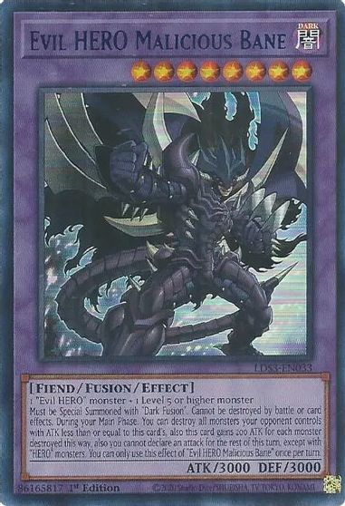 Evil HERO Malicious Bane Blue #LDS3-EN033