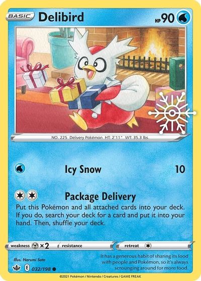Delibird [Snowflake Stamp] #32