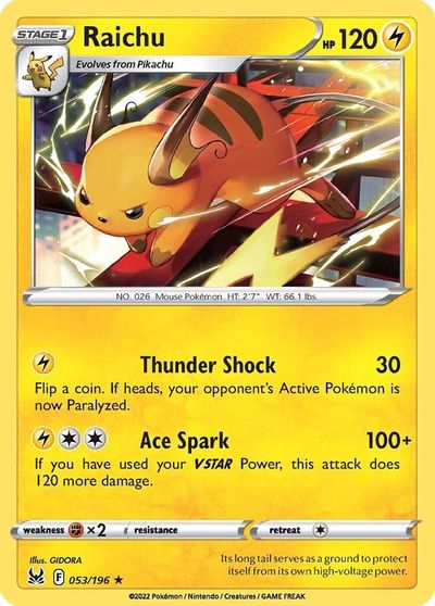 Raichu [Reverse Holo] #53