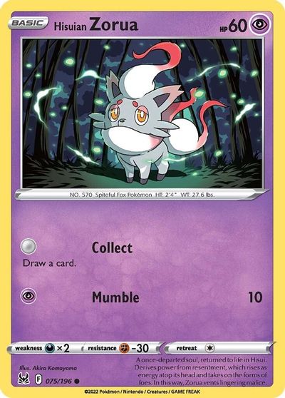 Hisuian Zorua [Reverse Holo] #75