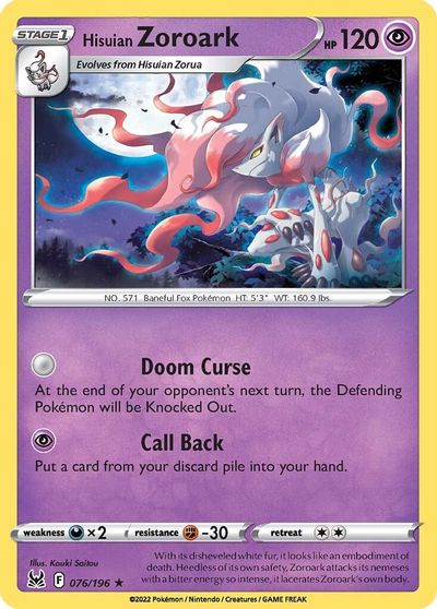 Hisuian Zoroark [Reverse Holo] #76
