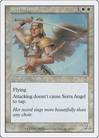 Angel of serra dci premium/foil-serra angel promo-magic mtg-exc 