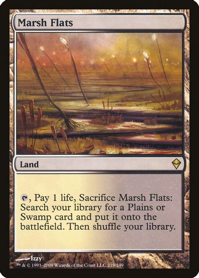 Marsh Flats Near Mint Foil English Magic Card Zendikar MTG TCG