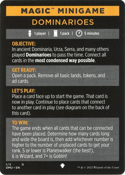 Magic Minigame Dominarioes #1