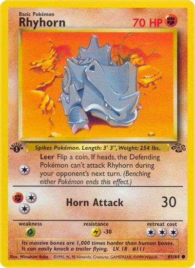 Rhyhorn [1st Edition] #61