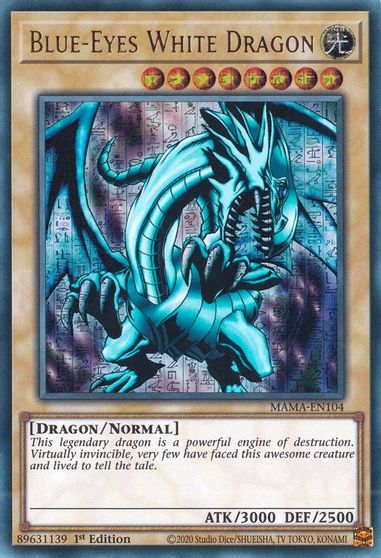 Blue Eyes White Dragon Ultra Pharaohs Rare #MAMA-EN104
