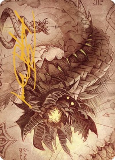 Wurmcoil Engine Art Card Gold Stamped Signature #81