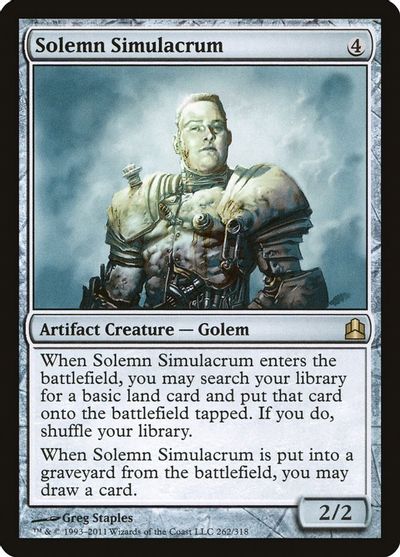 Solemn Simulacrum Near Mint Normal English Magic Card Mystery Booster MTG TCG Solemn Simulacrum Near Mint Normal English Magic Card Mystery Booster MTG TCG