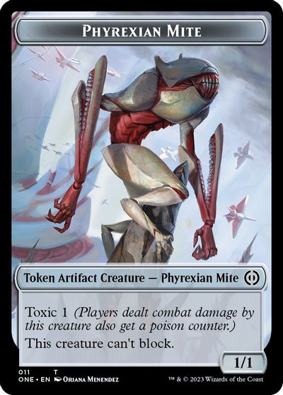Phyrexian Mite 011 Emblem Koth Fire of Resistance Double sided Token #11 // 13