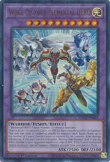 Wake Up Your Elemental HERO #MAZE-EN014