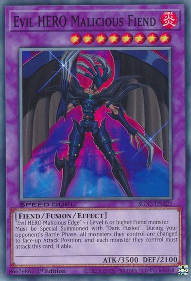 Evil HERO Malicious Fiend #SGX3-ENA21