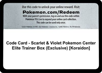 Elite Trainer Box: Koraidon [Pokemon Center]
