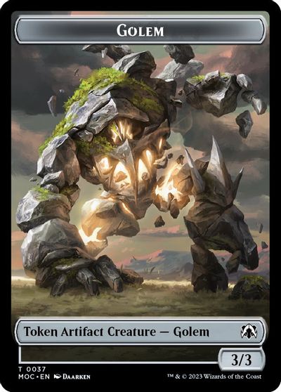 Golem Blood Double sided Token #37 // 32