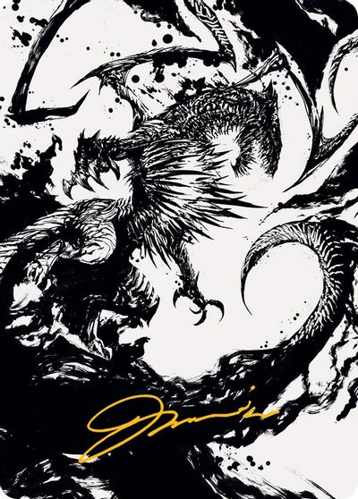 Skithiryx, the Blight Dragon Art Card (Gold-Stamped Signature)