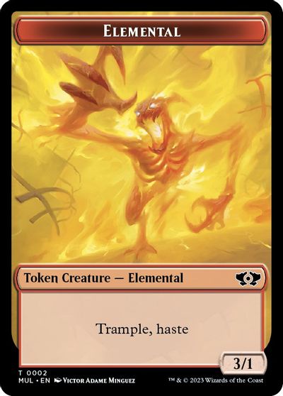 Elemental 0002 Phyrexian Hydra 0011 Double Sided Token #2 // 11