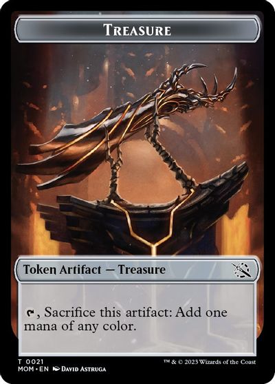 Treasure 0021 Phyrexian Saproling Double Sided Token #21 // 8