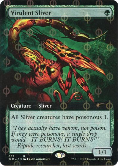 Virulent Sliver Extended Art Step and Compleat Foil #659
