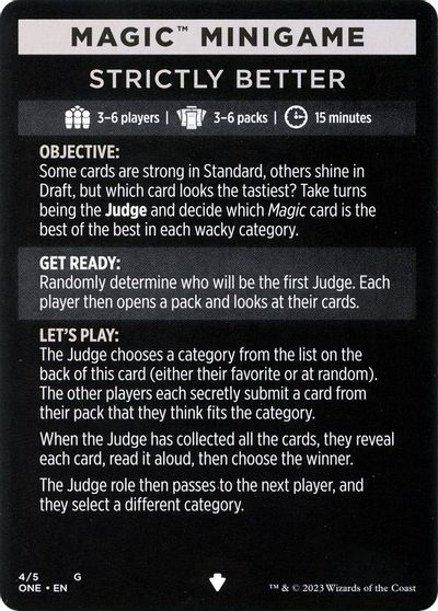 Magic Minigame Strictly Better #4