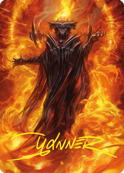 Sauron the Dark Lord Art Card Gold Stamped Signature #21