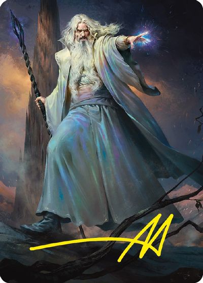 Saruman of Many Colors Art Card Gold Stamped Signature #20