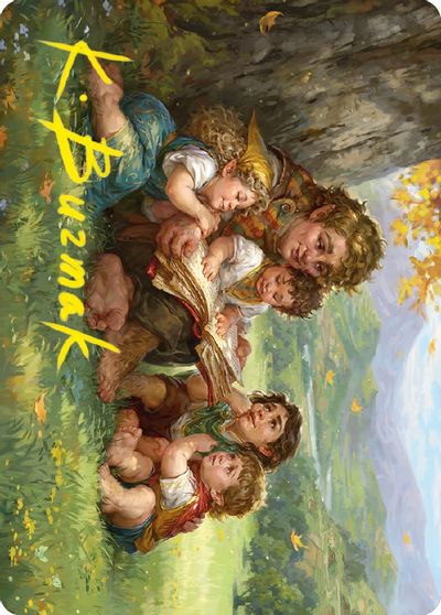 Samwise Gamgee Art Card 19 81 Gold Stamped Signature #19