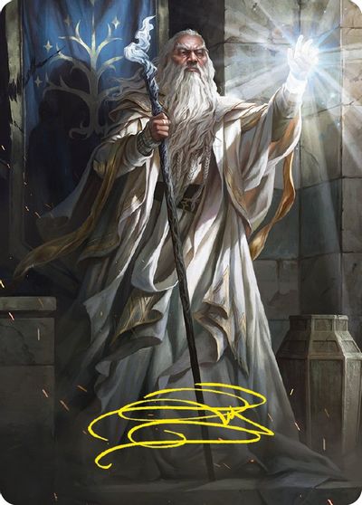 Gandalf the White Art Card Gold Stamped Signature #3