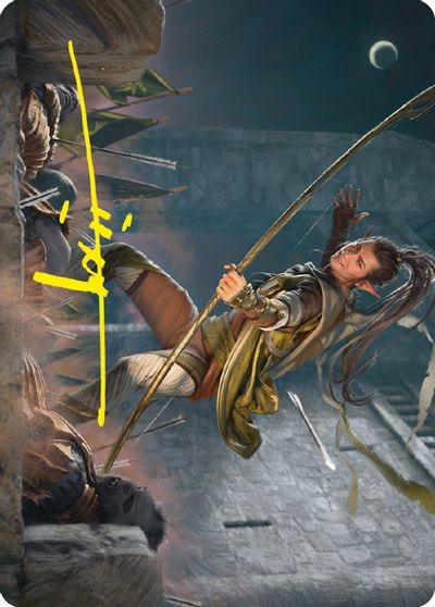 Legolas Counter of Kills Art Card Gold Stamped Signature #17