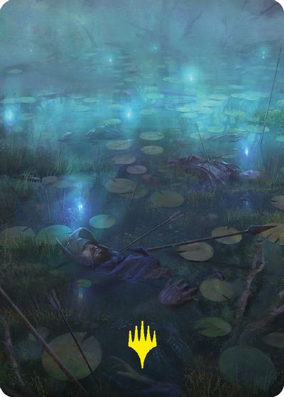 The Dead Marshes Art Card Gold Stamped Signature #79