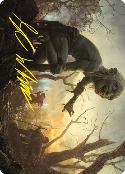 Smeagol Helpful Guide Art Card Gold Stamped Signature #24