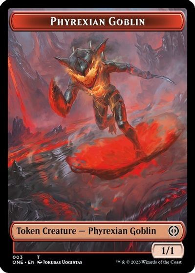 Phyrexian Goblin Phyrexian Beast Double Sided Token #3 // 6