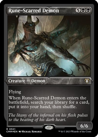 Rune Scarred Demon Foil Etched #521