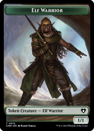 Elf Warrior Cleric Double Sided Token #72 // 62