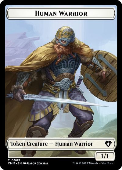 Human Warrior Zombie Army Double Sided Token #63 // 69