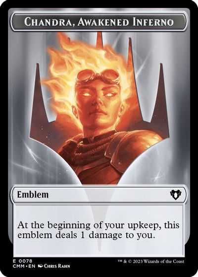 Emblem Chandra Awakened Inferno Wizard Double Sided Token #78 // 71