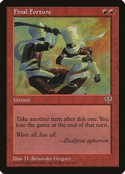 Heavy Played Instant Mirage Mtg Card Final Fortune Individual Collectible Card Game Cards Collectables Collectables Art