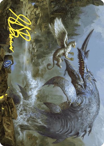 Horned Loch Whale Art Card