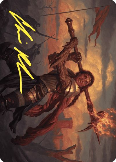 Imodane the Pyrohammer Art Card Gold Stamped Signature #18