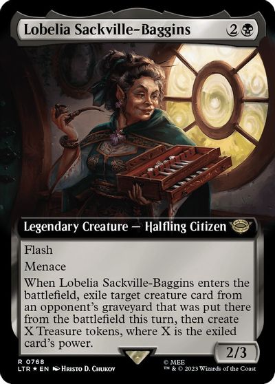 Lobelia Sackville Baggins Extended Art Surge Foil #768