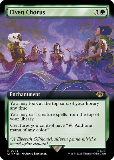 Elven Chorus Extended Art Surge Foil #775