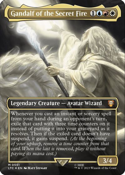 Gandalf of the Secret Fire Borderless Surge Foil #551