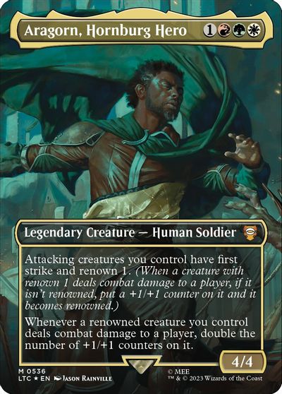 Aragorn Hornburg Hero Borderless Surge Foil #536