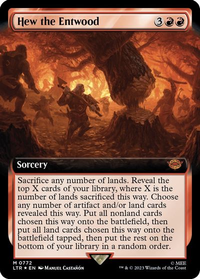 Hew the Entwood Extended Art Surge Foil #772