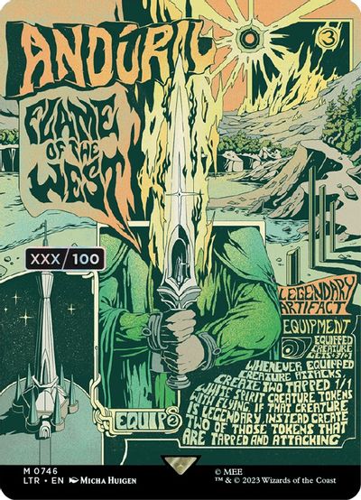Anduril Flame of the West Borderless Poster Serial Numbered #746