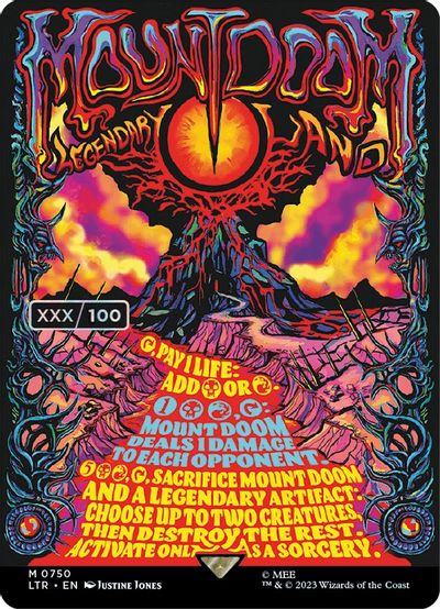 Mount Doom Borderless Poster Serial Numbered #750