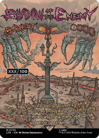 Shadow of the Enemy Borderless Poster Serial Numbered #735