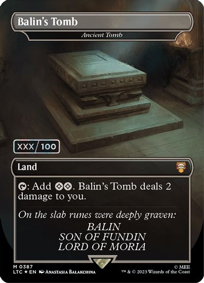 Balins Tomb Ancient Tomb Serial Numbered #387