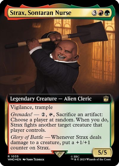 Strax Sontaran Nurse Extended Art Surge Foil #1035