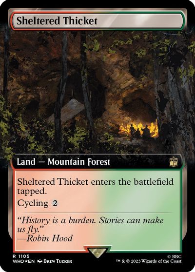 Sheltered Thicket Extended Art Surge Foil #1105