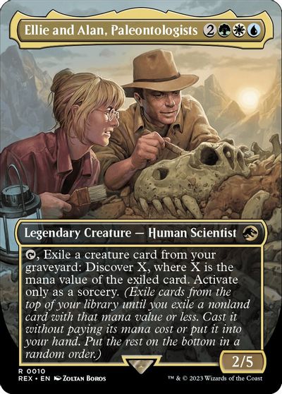 Ellie and Alan Paleontologists Borderless